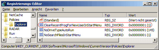 ClearRecentProgForNewUserInStartMenu