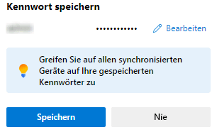 Kennwörter speichern