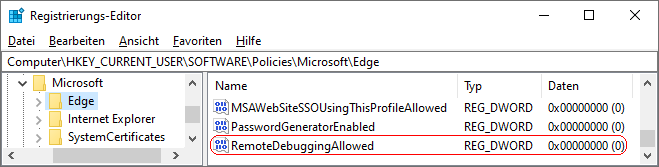 RemoteDebuggingAllowed