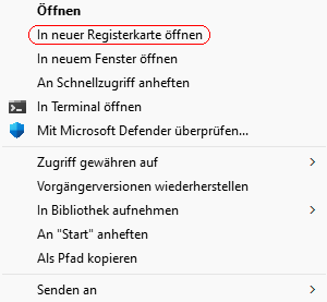 Menüeintrag "In neuer Registerkarte öffnen"