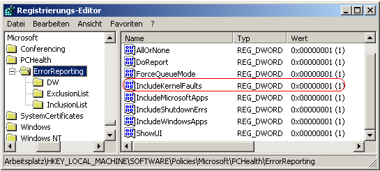 IncludeKernelFaults