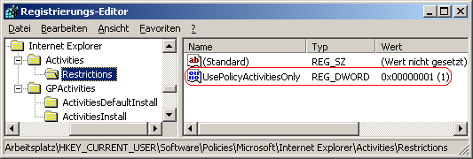 UsePolicyActivitiesOnly