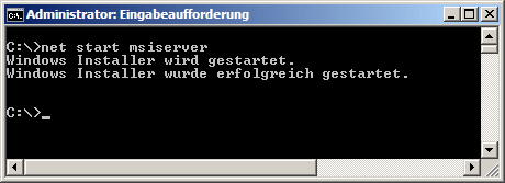net start msiserver