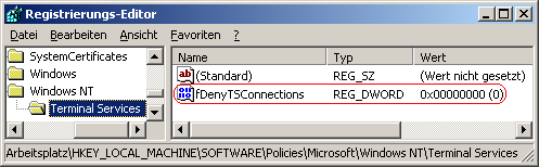 fDenyTSConnections