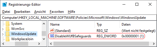 DisableWUfBSafeguards