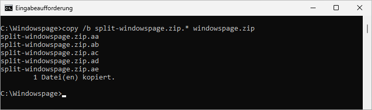 copy /b split-windowspage.* windowspage.zip