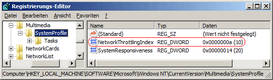 NetworkThrottlingIndex