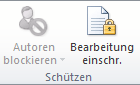 Bearbeitung einschränken