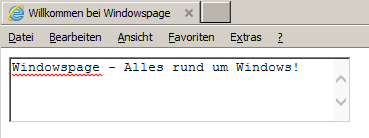 Rechtschreibprüfung Internet Explorer