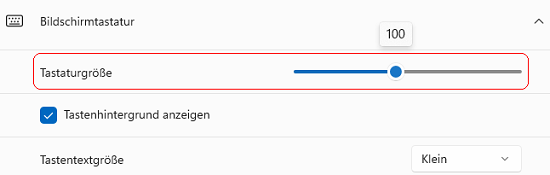 Tastaturgröße