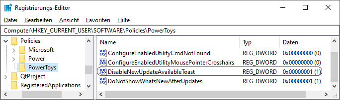 DisableNewUpdateAvailableToast