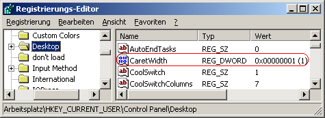 CaretWidth