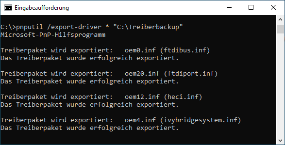 pnputil /export-driver