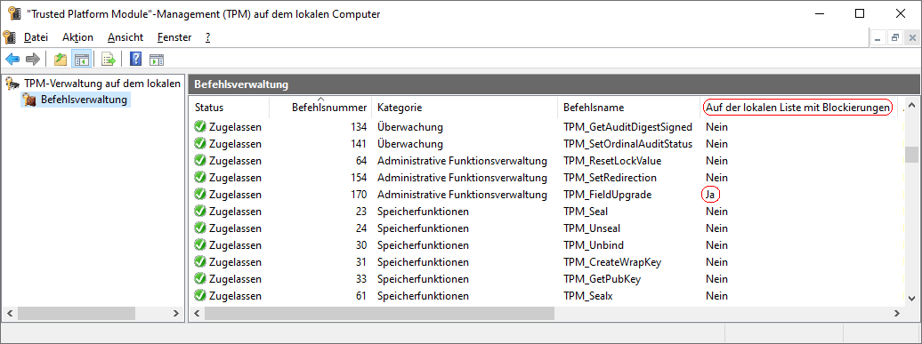 TPM-Verwaltung