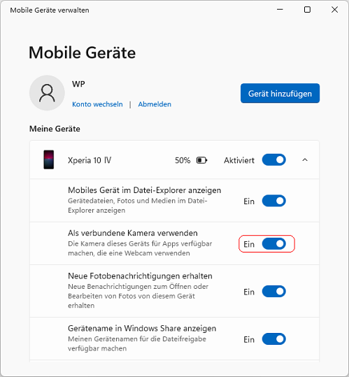 Mobile Geräte verwalten