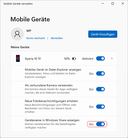 Mobile Geräte verwalten