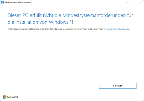 Windows 11-Installationsassistent